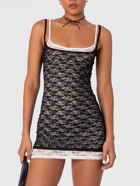 Edikted Vivian Layered Lace Mini Dress